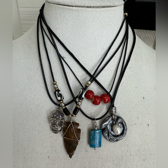 Nine boho hippie casual style necklaces - Picture 1 of 4